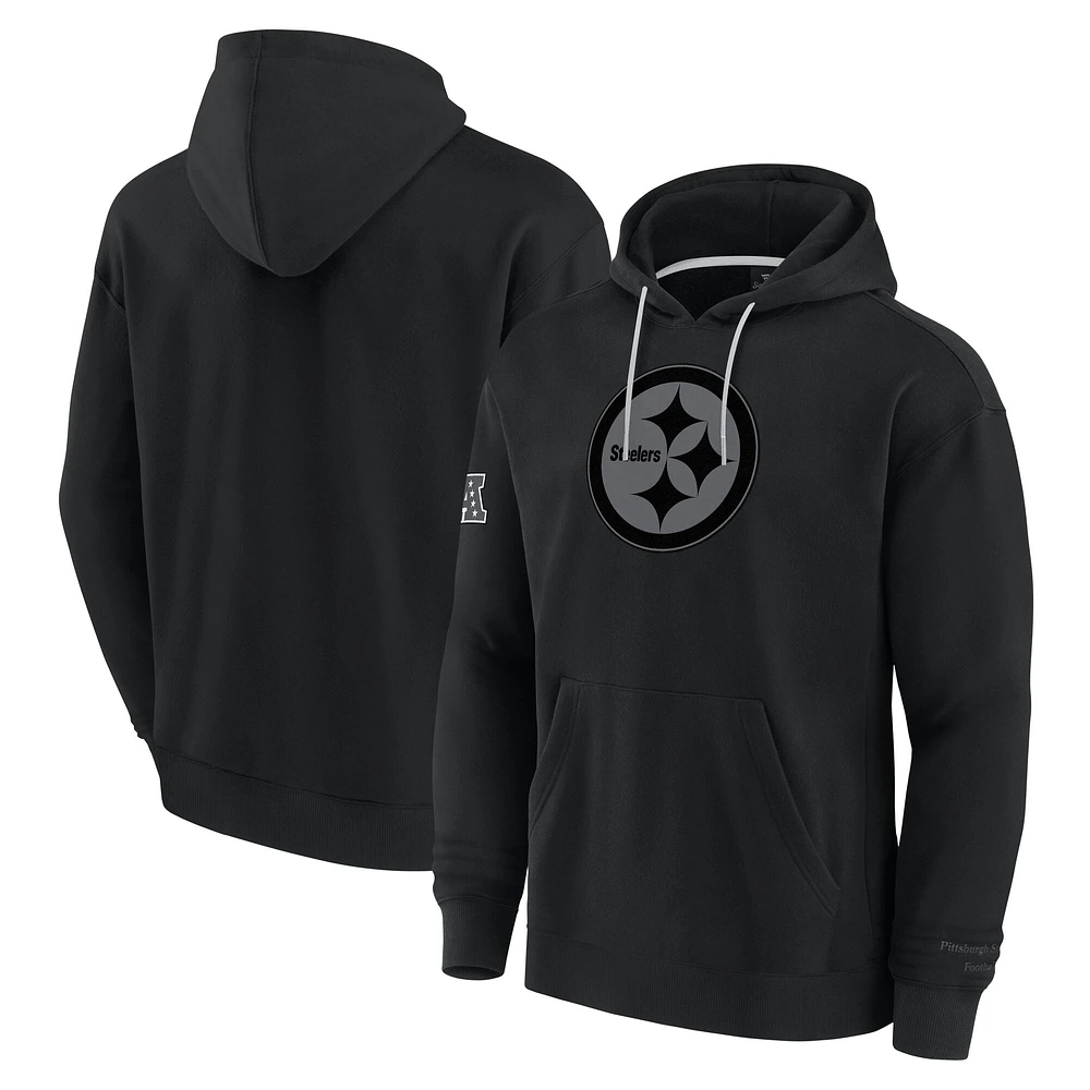 Men's Fanatics Black Pittsburgh Steelers Elements Pace Pullover Hoodie