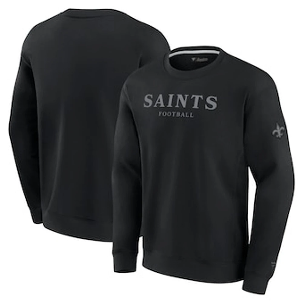 Unisex Fanatics Black New Orleans Saints Elements Unlimited Fleece Pullover Sweatshirt