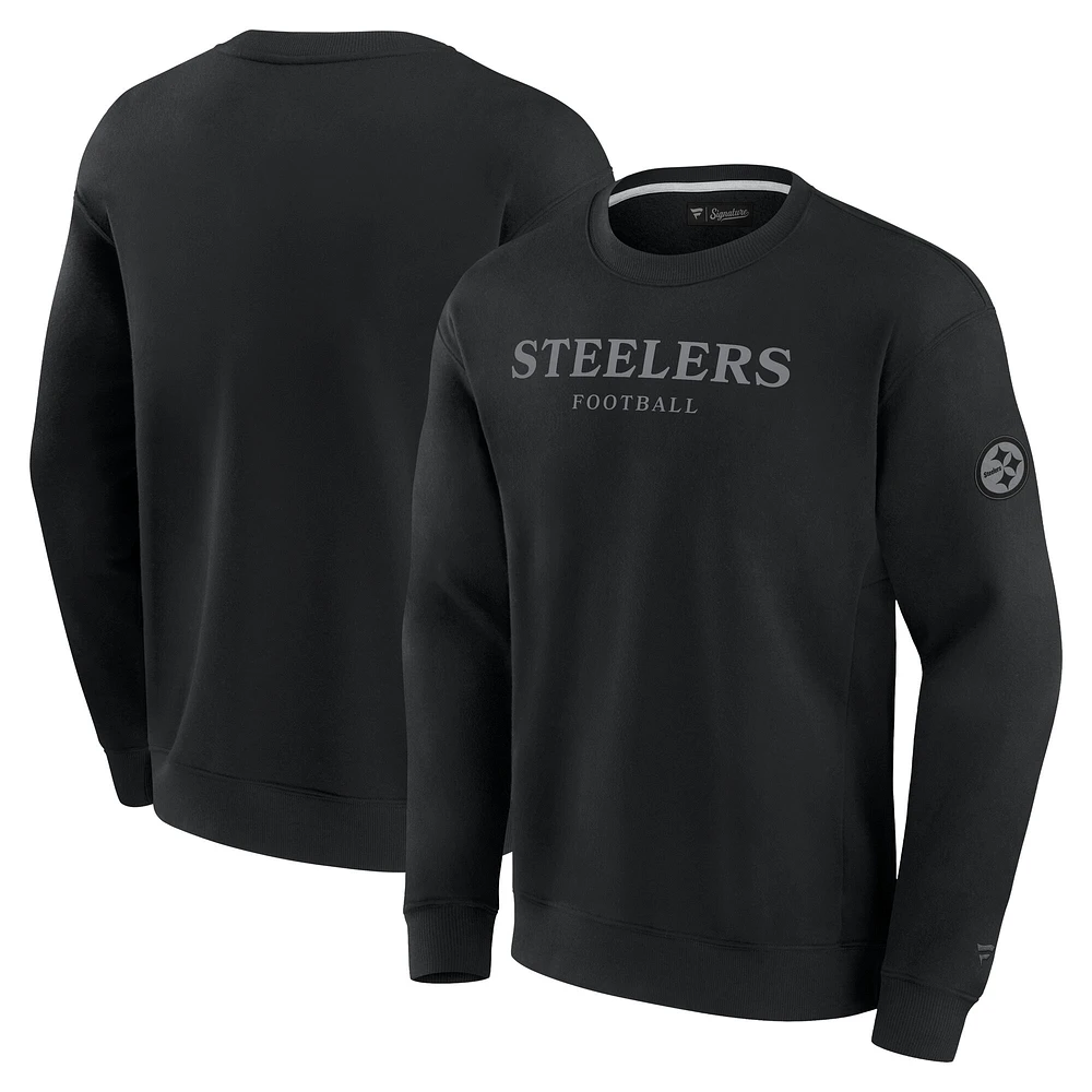 Unisex Fanatics Black Pittsburgh Steelers Elements Unlimited Fleece Pullover Sweatshirt