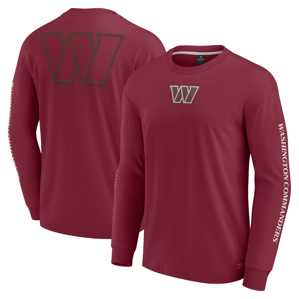 Unisex Fanatics Burgundy Washington Commanders Elements Strive Long Sleeve T-Shirt
