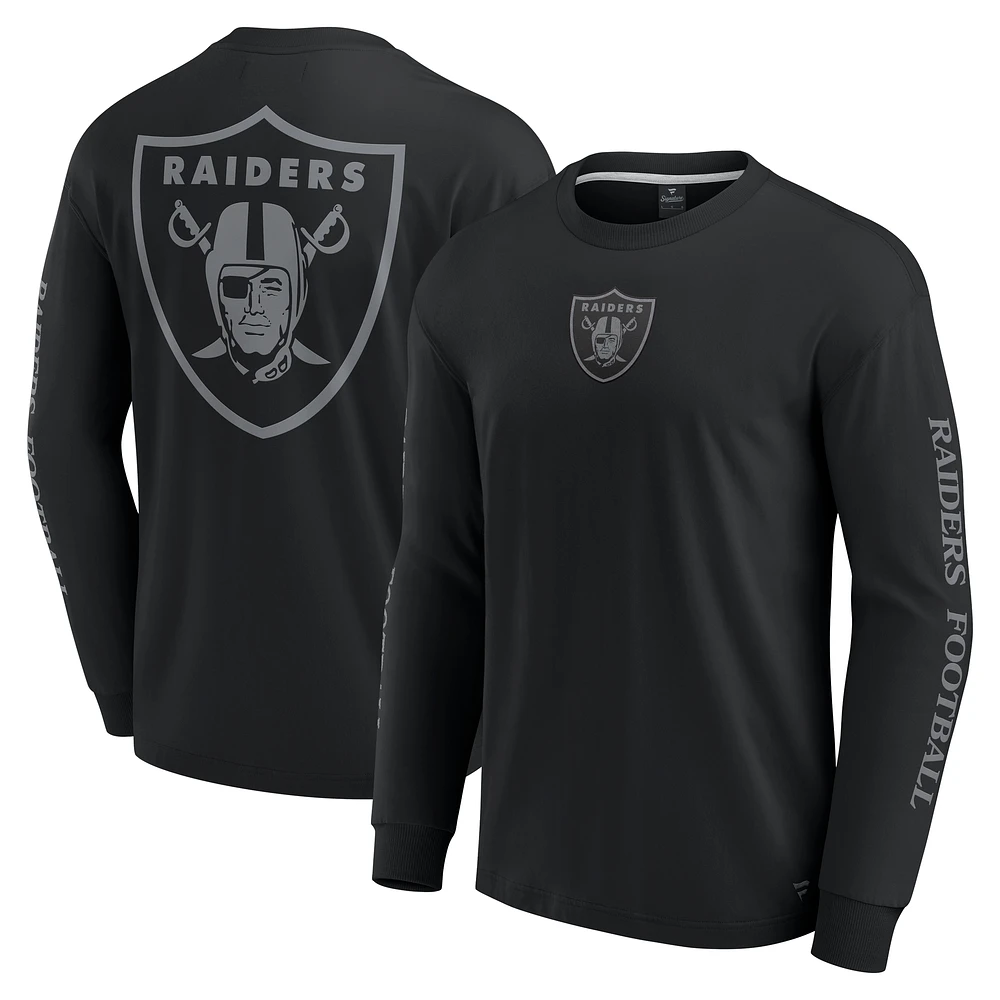 Unisex Fanatics Black Las Vegas Raiders Elements Strive Long Sleeve T-Shirt