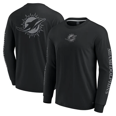 Unisex Fanatics Black Miami Dolphins Elements Strive Long Sleeve T-Shirt