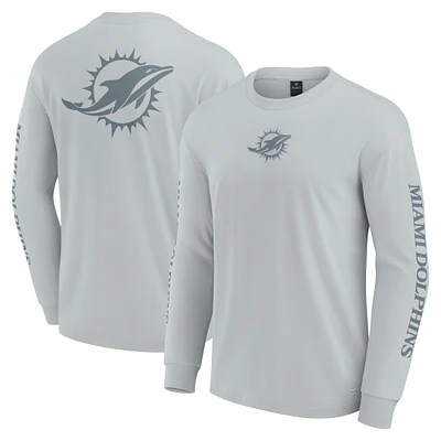 Unisex Fanatics Gray Miami Dolphins Elements Strive Long Sleeve T-Shirt