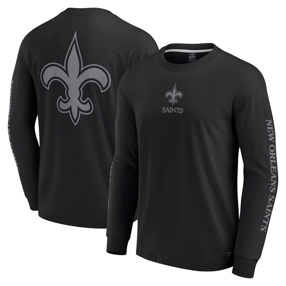 Unisex Fanatics Black New Orleans Saints Elements Strive Long Sleeve T-Shirt
