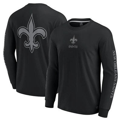 Unisex Fanatics Black New Orleans Saints Elements Strive Long Sleeve T-Shirt