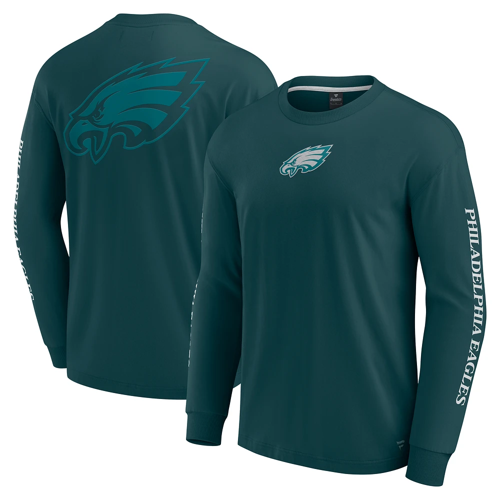 Unisex Fanatics Midnight Green Philadelphia Eagles Elements Strive Long Sleeve T-Shirt