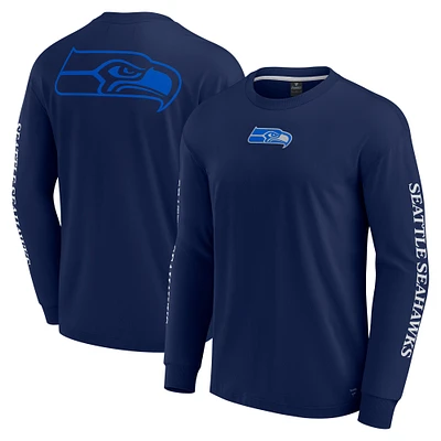 Unisex Fanatics College Navy Seattle Seahawks Elements Strive Long Sleeve T-Shirt