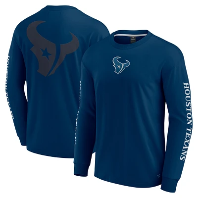 Unisex Fanatics Navy Houston Texans Elements Strive Long Sleeve T-Shirt