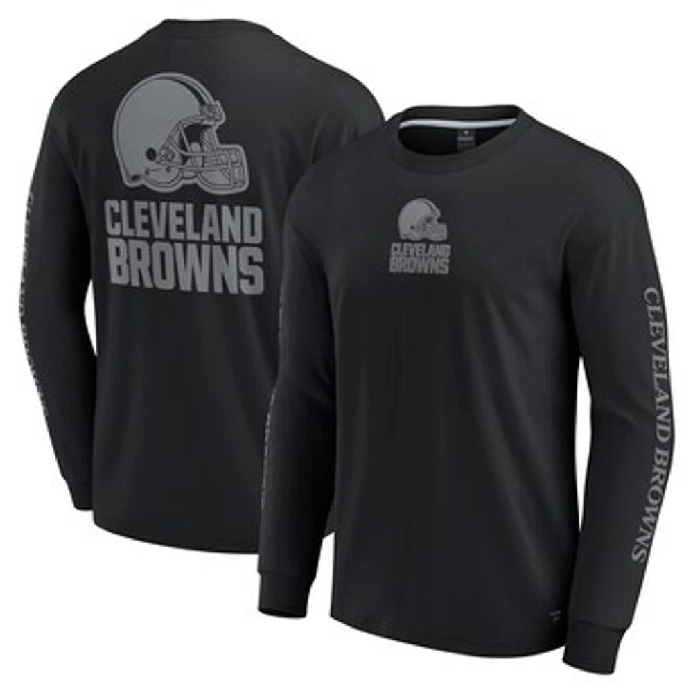 Unisex Fanatics Black Cleveland Browns Elements Strive Long Sleeve T-Shirt