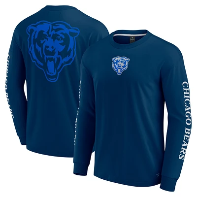 Unisex Fanatics Navy Chicago Bears Elements Strive Long Sleeve T-Shirt