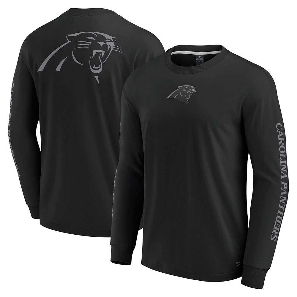 Unisex Fanatics Black Carolina Panthers Elements Strive Long Sleeve T-Shirt