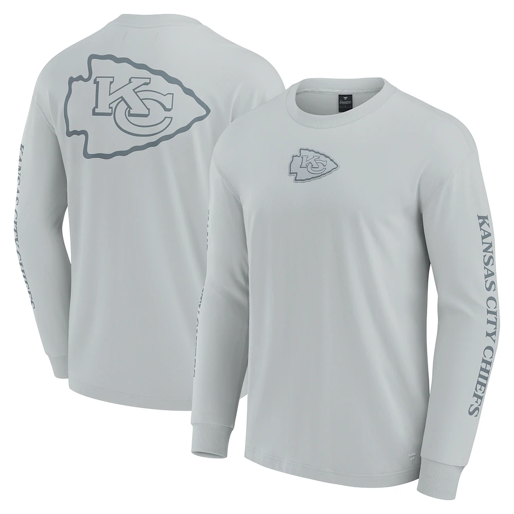 Unisex Fanatics Gray Kansas City Chiefs Elements Strive Long Sleeve T-Shirt