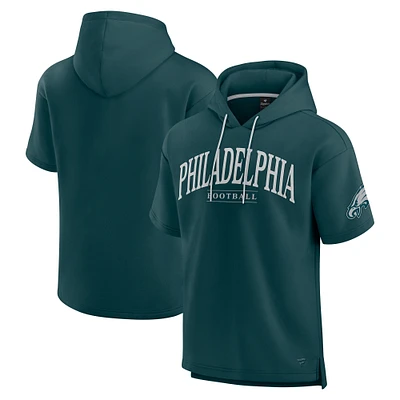 Unisex Fanatics Green Philadelphia Eagles Elements Ready Short Sleeve Pullover Hoodie