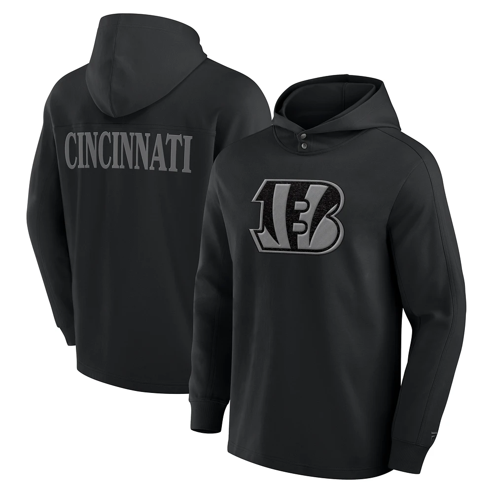 Men's Fanatics Cincinnati Bengals Elements Blaze Tri-Blend Long Sleeve Hoodie T-Shirt