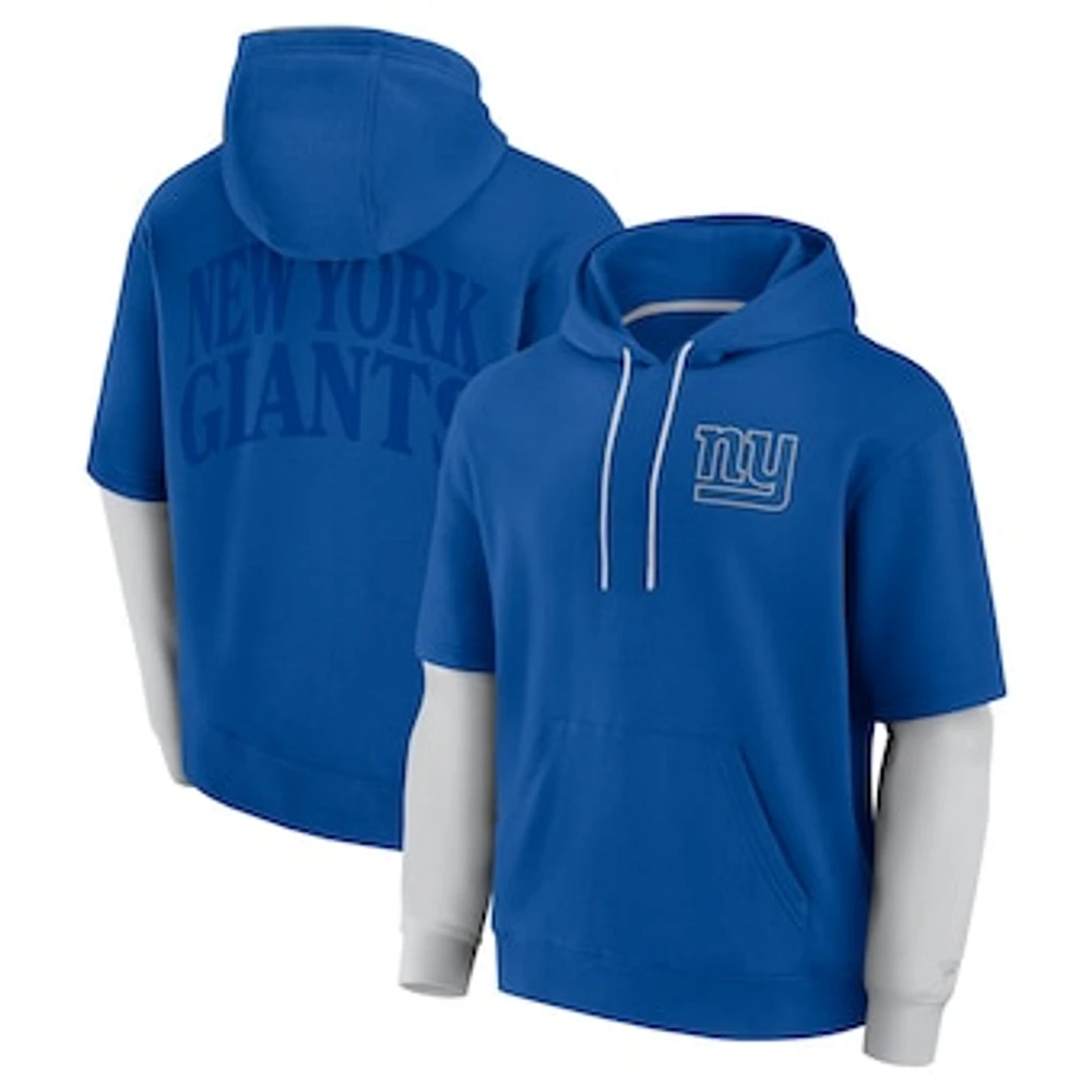 Unisex Fanatics Royal New York Giants Sleek Elements Pullover Hoodie