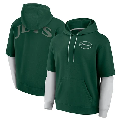 Unisex Fanatics Green New York Jets Sleek Elements Pullover Hoodie