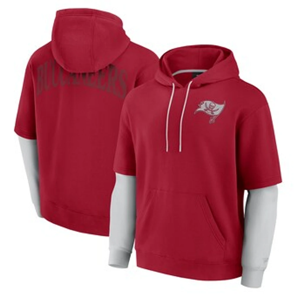 Unisex Fanatics Red Tampa Bay Buccaneers Sleek Elements Pullover Hoodie