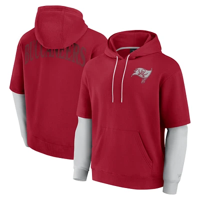 Unisex Fanatics Red Tampa Bay Buccaneers Sleek Elements Pullover Hoodie