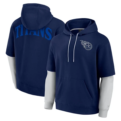 Unisex Fanatics Navy Tennessee Titans Sleek Elements Pullover Hoodie