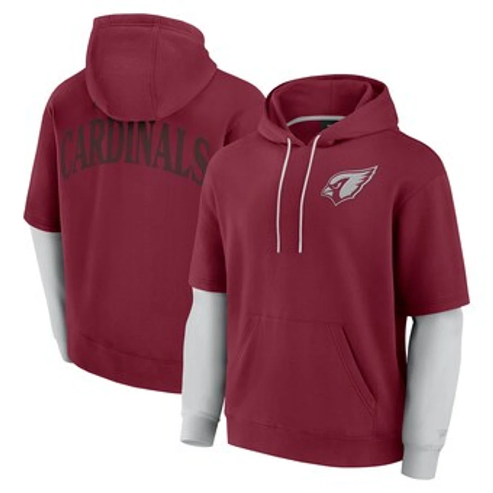 Unisex Fanatics Cardinal Arizona Cardinals Sleek Elements Pullover Hoodie