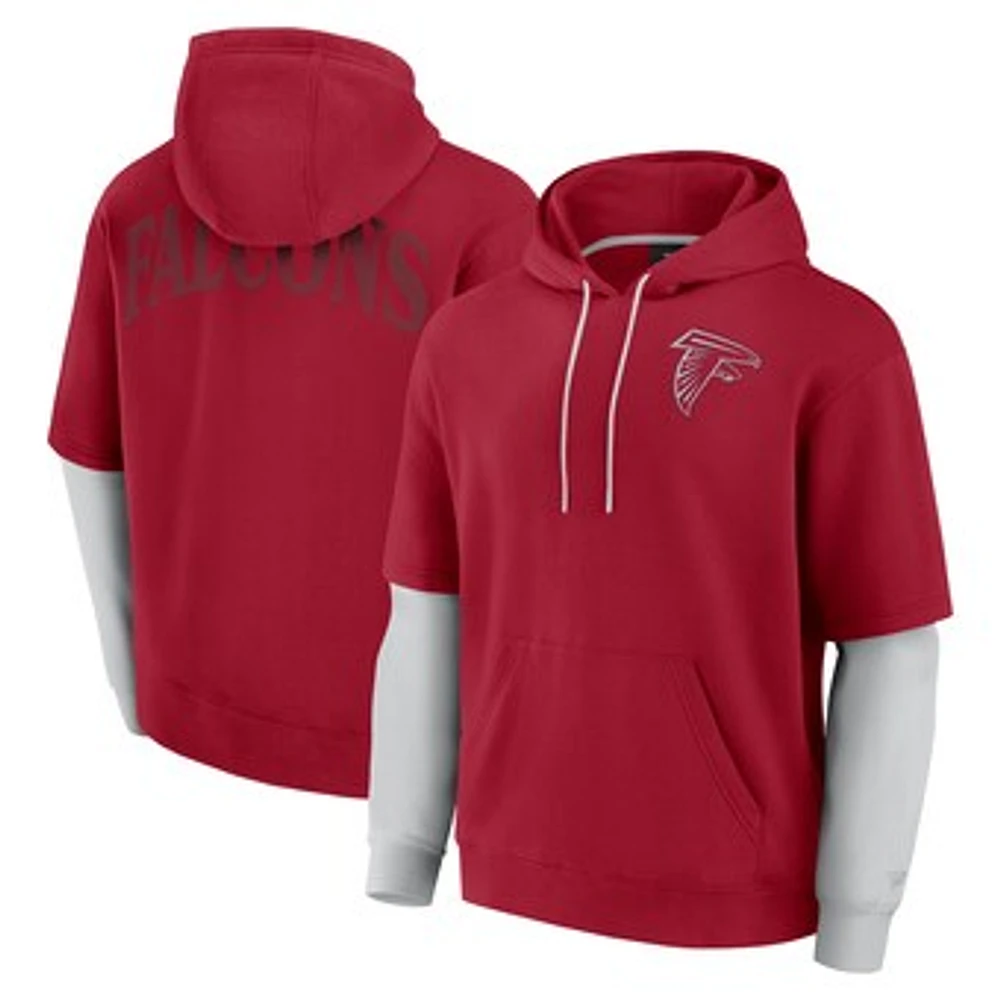 Unisex Fanatics Red Atlanta Falcons Sleek Elements Pullover Hoodie