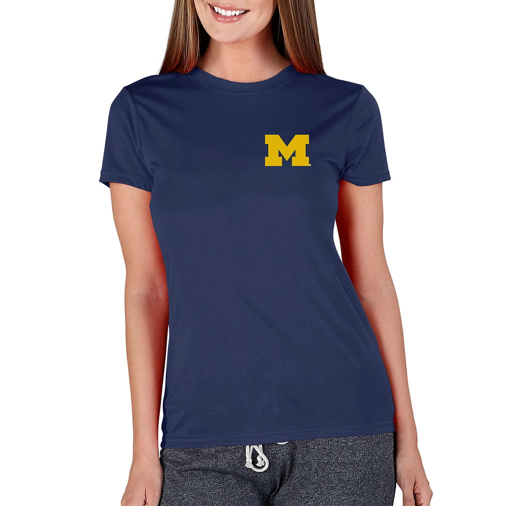 Women's Concepts Sport Navy Michigan Wolverines Marathon Knit Top