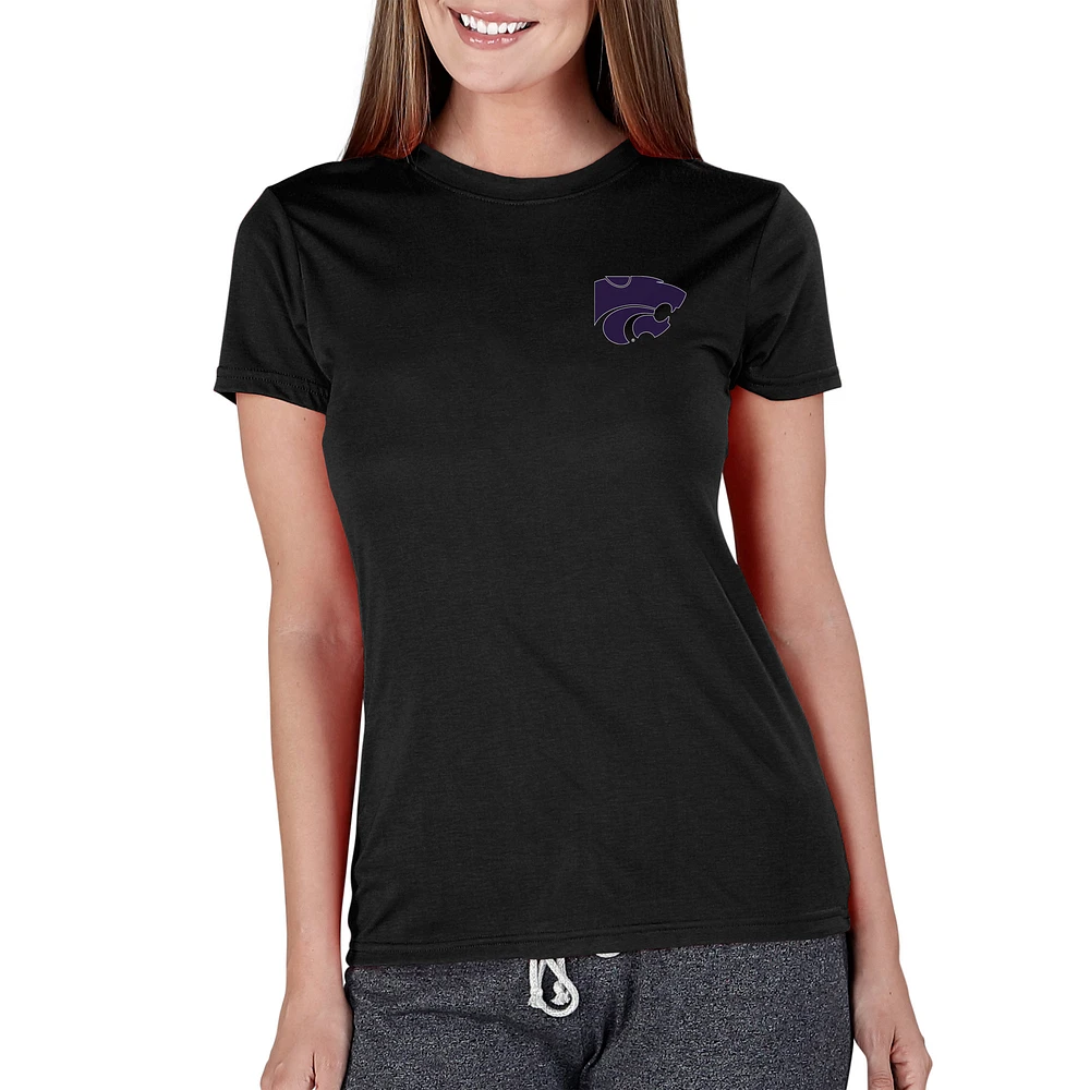 Women's Concepts Sport Black Kansas State Wildcats Marathon Knit Top