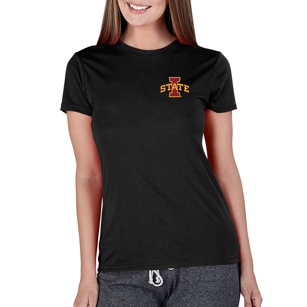 Women's Concepts Sport Black Iowa State Cyclones Marathon Knit Top