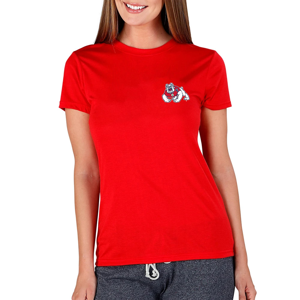 Women's Concepts Sport Red Fresno State Bulldogs Marathon Knit Top