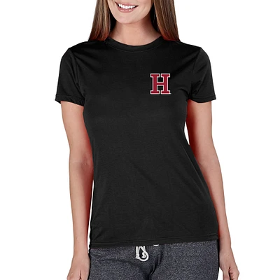 Women's Concepts Sport Black Harvard Crimson Marathon Knit Top
