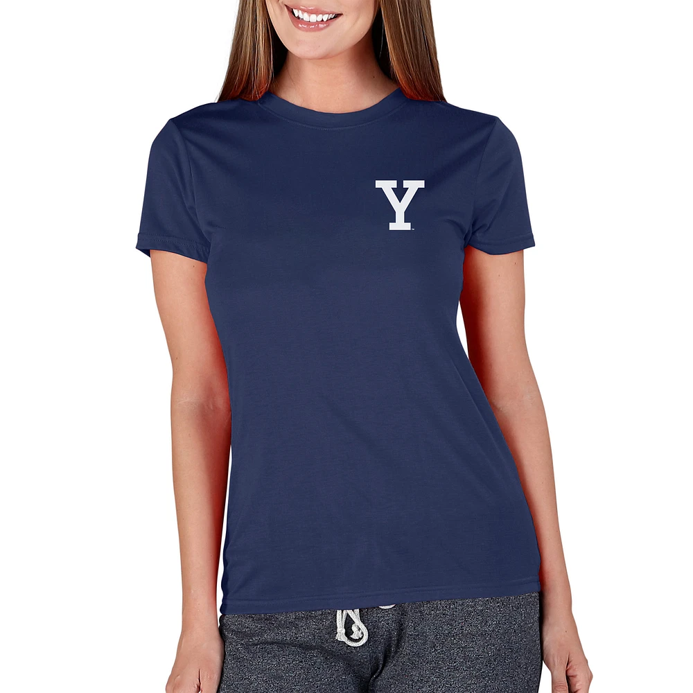 Women's Concepts Sport Navy Yale Bulldogs Marathon Knit Top
