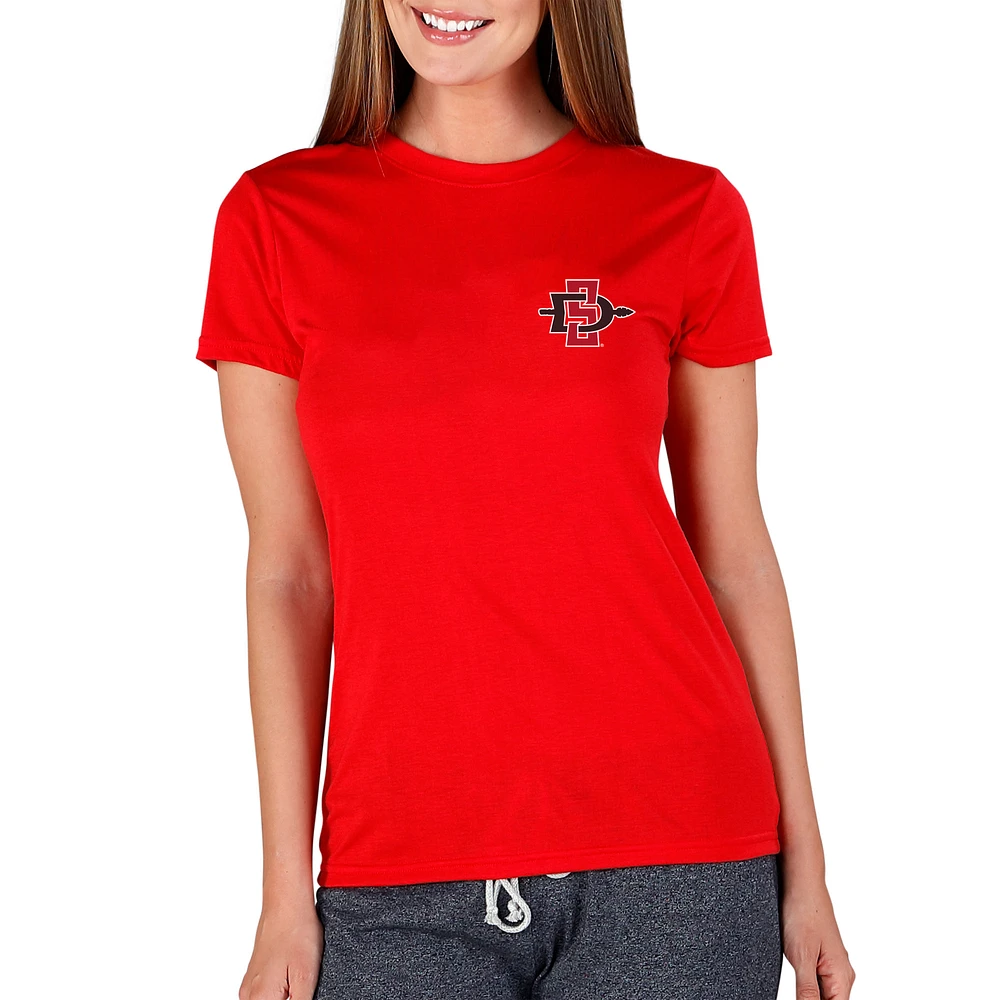 Women's Concepts Sport Red San Diego State Aztecs Marathon Knit Top