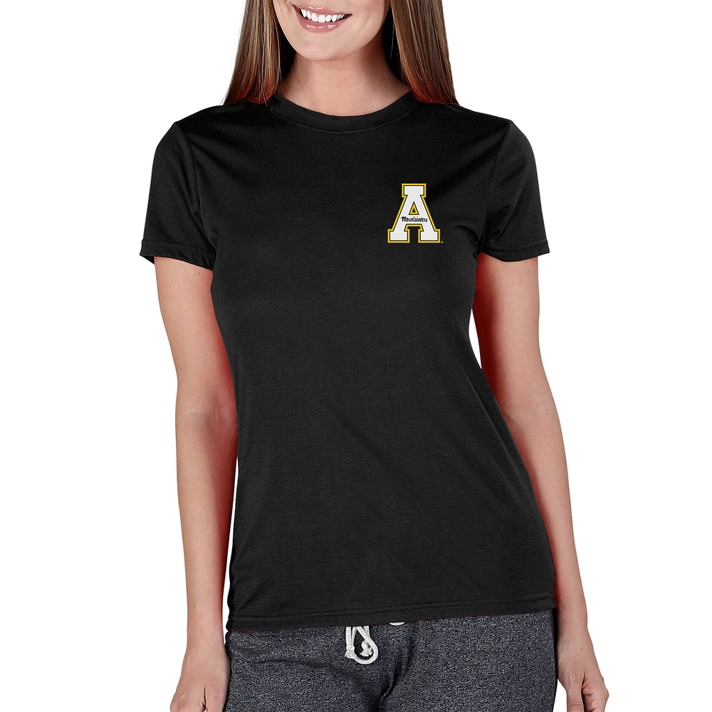 Women's Concepts Sport Black Appalachian State Mountaineers Marathon Knit Top