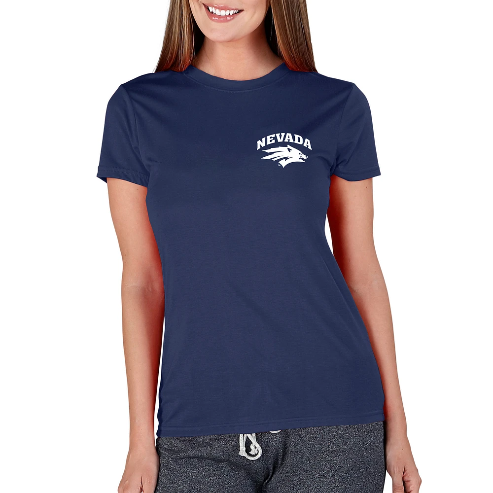 Women's Concepts Sport Navy Nevada Wolf Pack Marathon Knit Top
