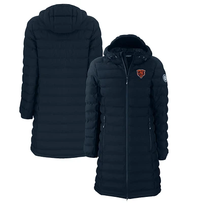 Women's Cutter & Buck Navy Chicago Bears Throwback Logo Mission Ridge Repreve Eco Insulated Full-Zip Puffer Jacket