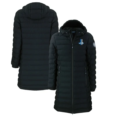 Women's Cutter & Buck Black Detroit Lions Throwback Logo Mission Ridge Repreve Eco Insulated Full-Zip Puffer Jacket