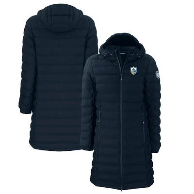Women's Cutter & Buck Navy San Diego Chargers Throwback Logo Mission Ridge Repreve Eco Insulated Full-Zip Puffer Jacket