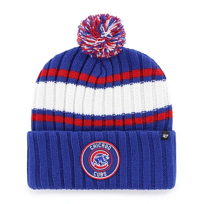 Men's '47 Royal Chicago Cubs Plateau Cuffed Knit Hat with Pom