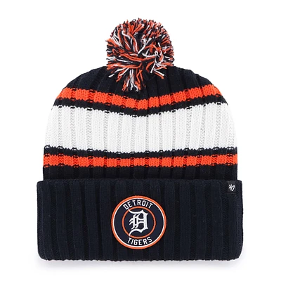 Men's '47 Navy Detroit Tigers Plateau Cuffed Knit Hat with Pom