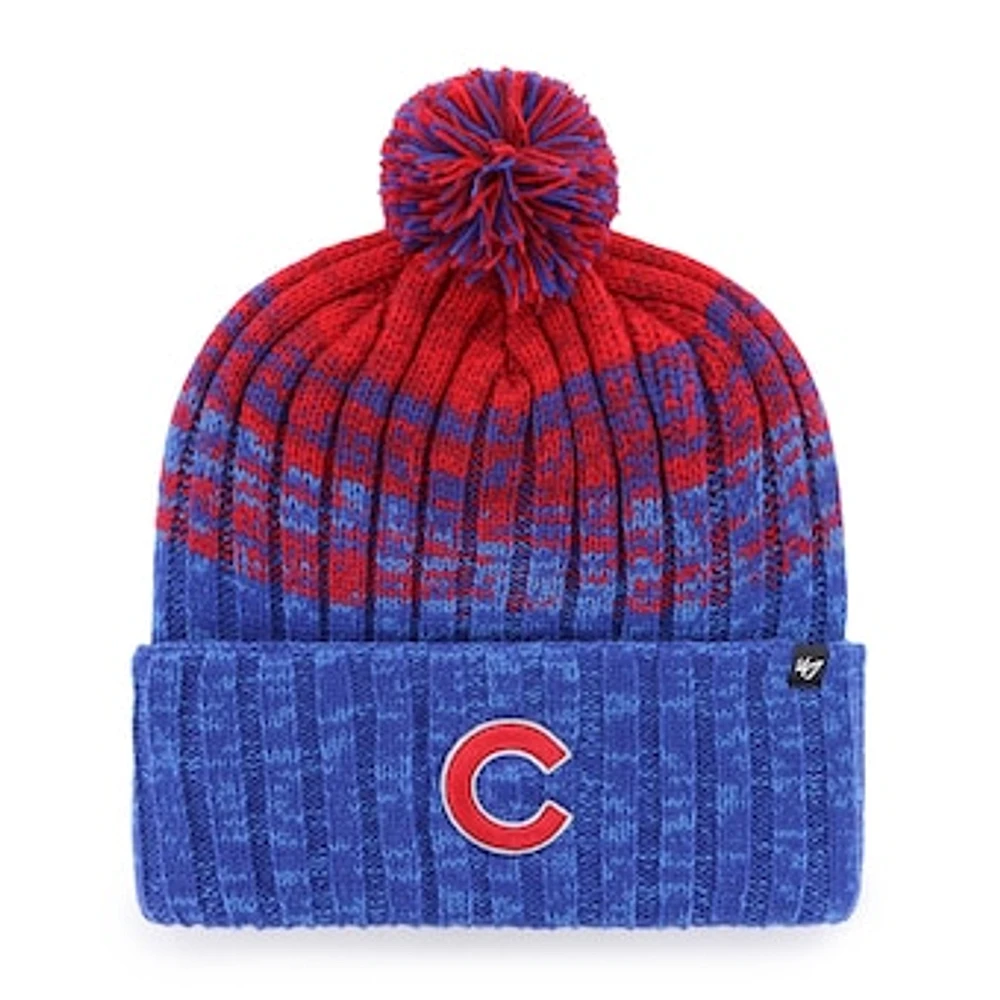 Men's '47 Royal Chicago Cubs Cascade Cuffed Knit Hat with Pom