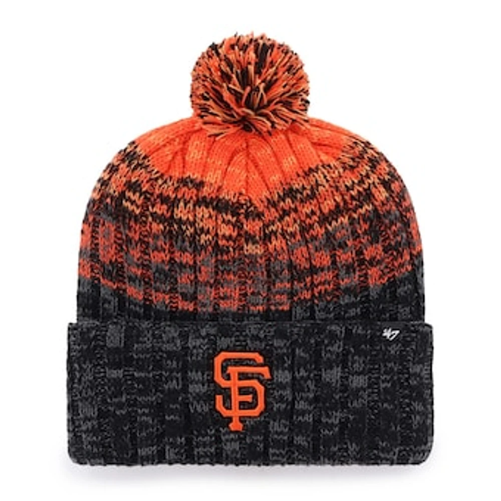 Men's '47 Black San Francisco Giants Cascade Cuffed Knit Hat with Pom