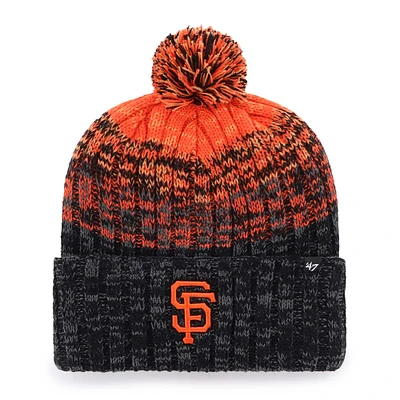 Men's '47 Black San Francisco Giants Cascade Cuffed Knit Hat with Pom