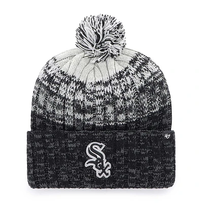 Men's '47 Black Chicago White Sox Cascade Cuffed Knit Hat with Pom