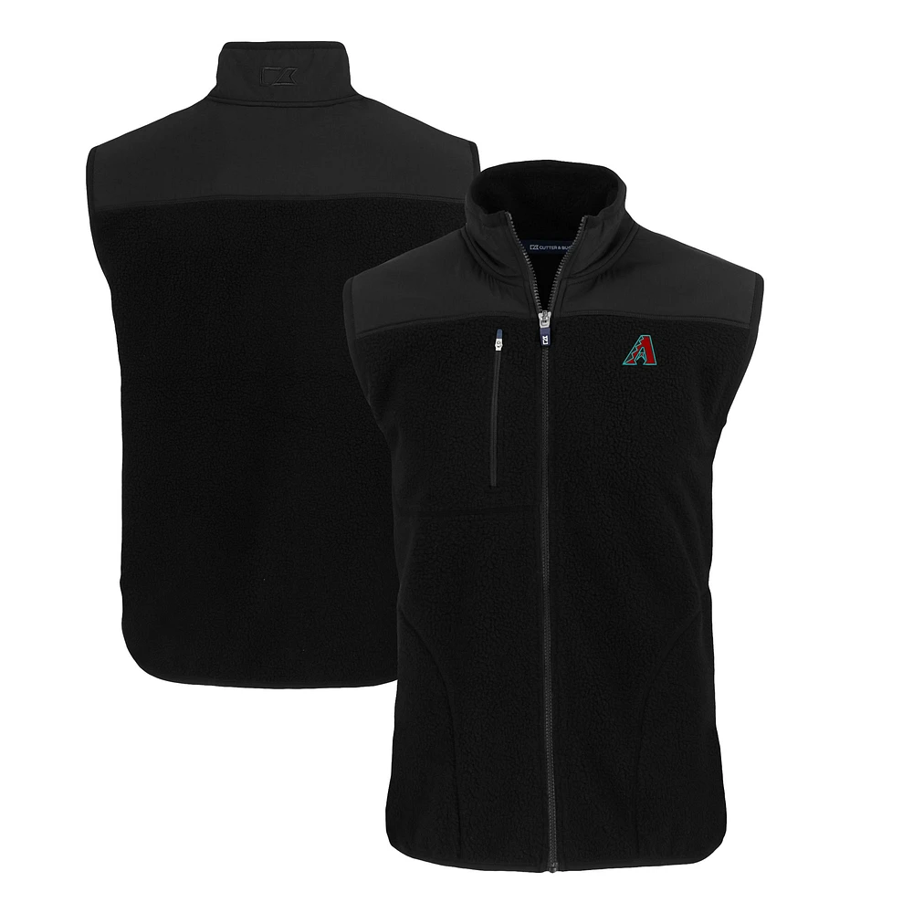 Men's Cutter & Buck Black Arizona Diamondbacks Cascade Eco Sherpa Big Tall Full-Zip Vest