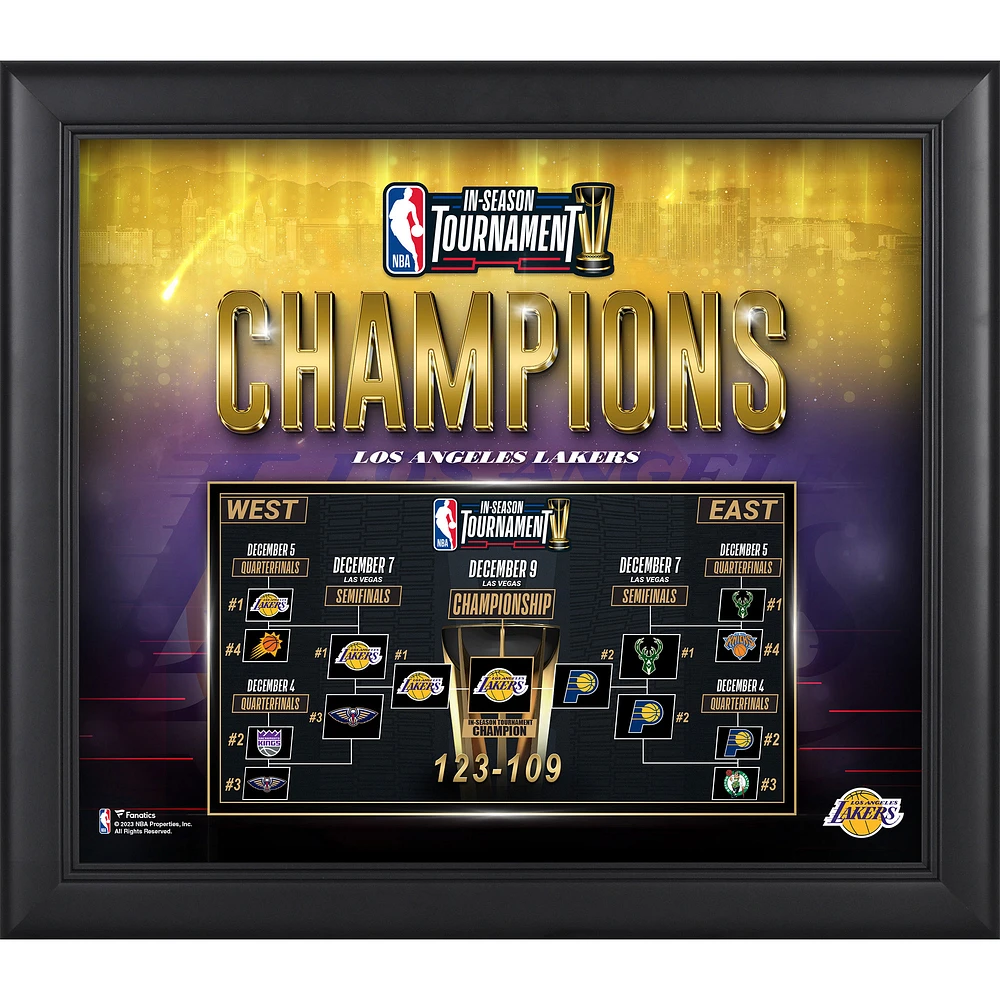 Los Angeles Lakers 2023 NBA In-Season Tournament Champions Framed 15" x 17" Collage