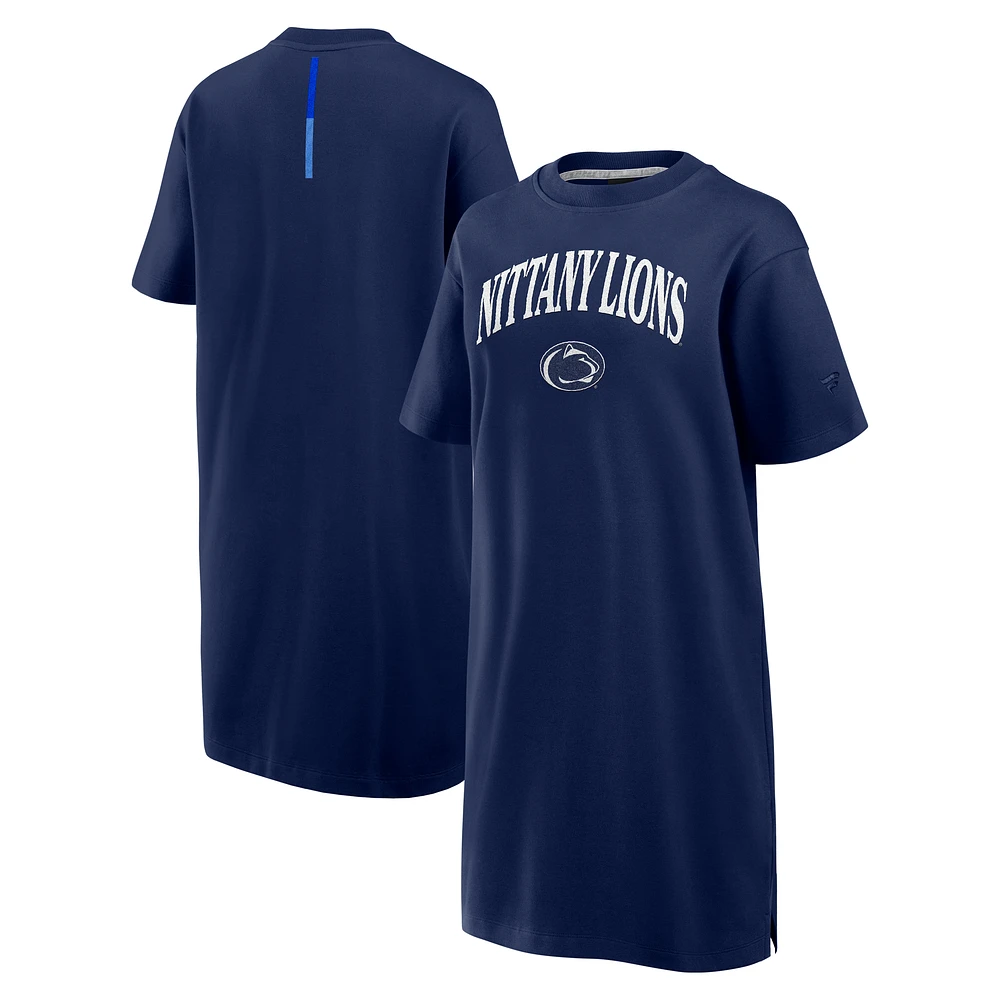 Women's Fanatics Navy Penn State Nittany Lions Elements Go Tri-Blend T-Shirt Dress