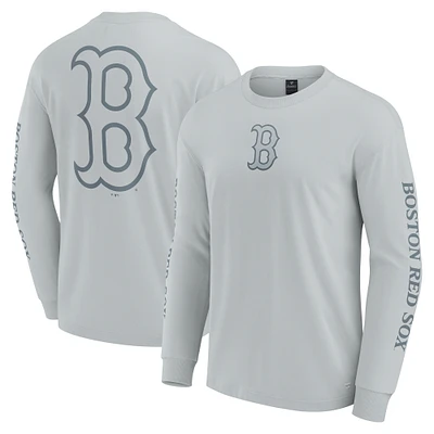 Men's Fanatics Gray Boston Red Sox Elements Strive Long Sleeve T-Shirt