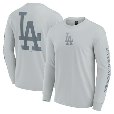 Men's Fanatics Gray Los Angeles Dodgers Elements Strive Long Sleeve T-Shirt