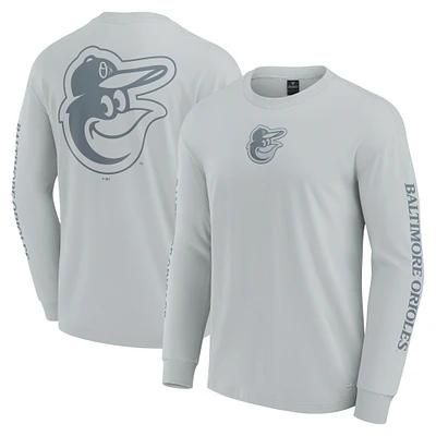 Men's Fanatics Gray Baltimore Orioles Elements Strive Long Sleeve T-Shirt