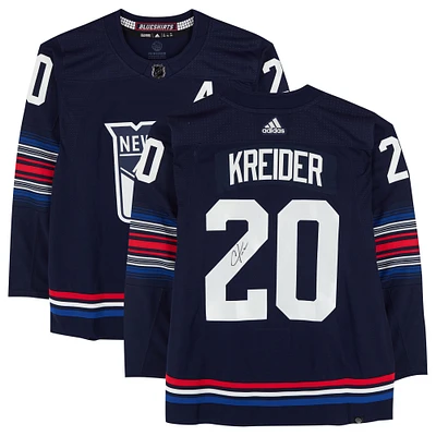 Chris Kreider New York Rangers Autographed 2023-24 Navy Alternate adidas Authentic Jersey